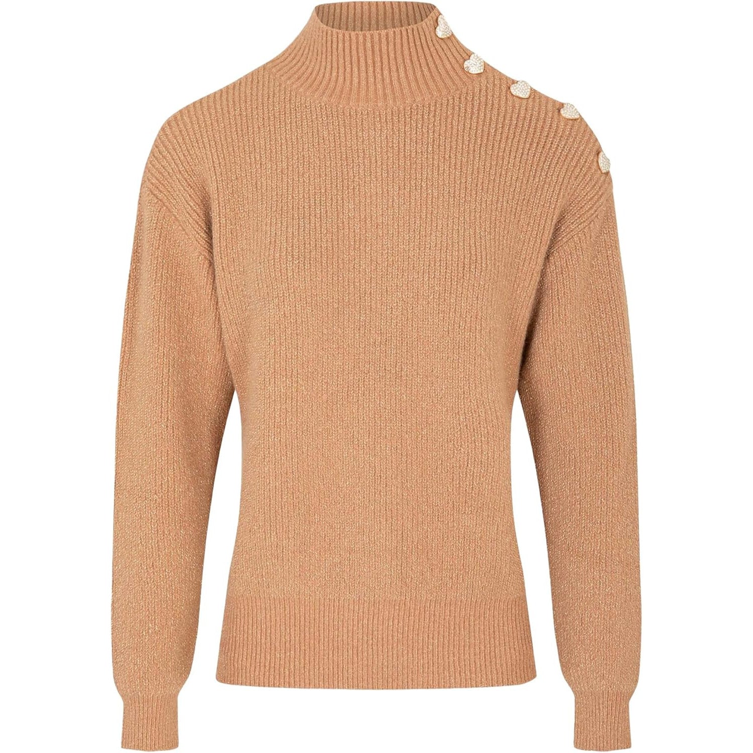 Morgan Women's Chunky Knit Jumper – Cozy Camel Color, Medium Fit